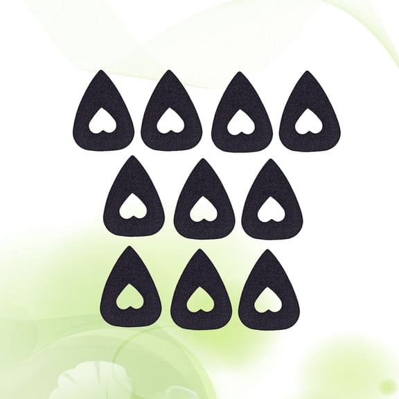 HOOWIFFY Bass Plectrum Guitar Thumb Finger Pick Black Wool 10Pcs 1.31X1In