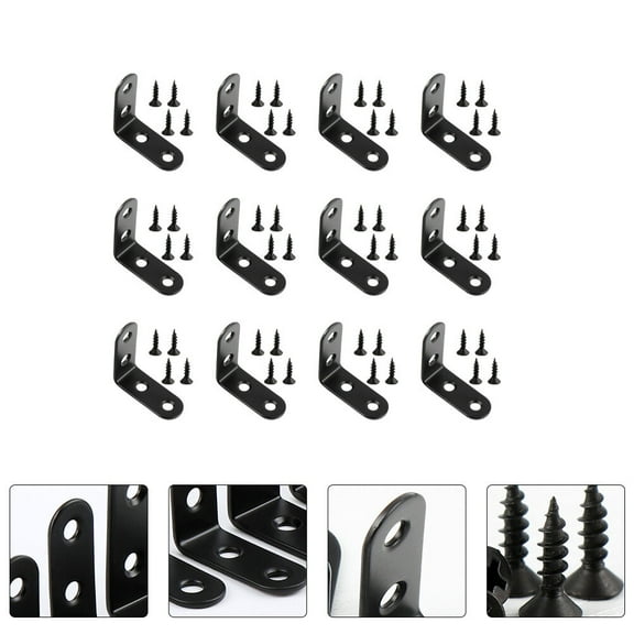 WHAMVOX 12 PCS 90 Degree Corner Bracket Heavy-duty Brace Sturdy Angle