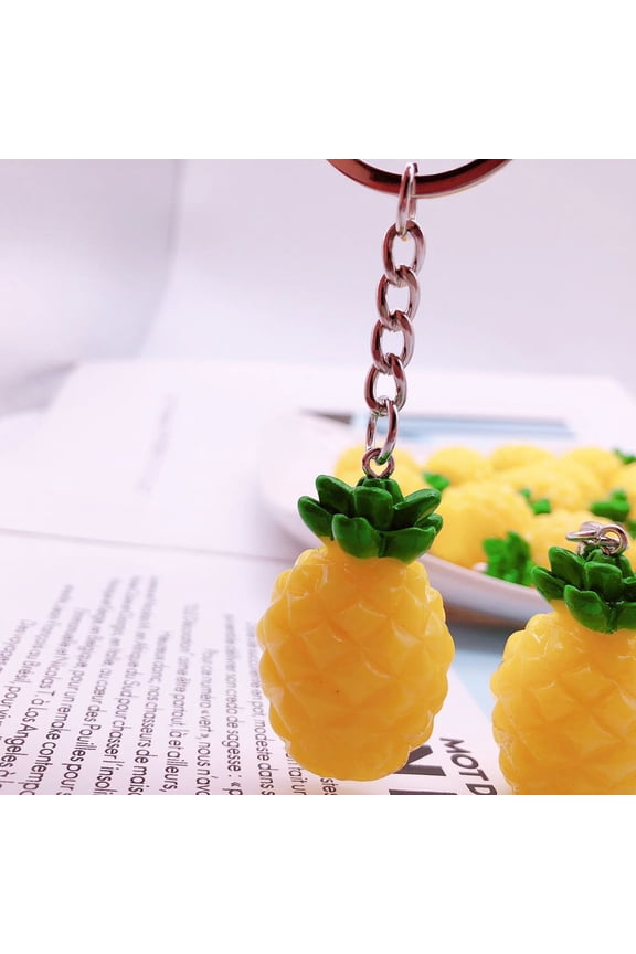 12 PCS Pineapple Pendant Keychain Creative Gift Decorations