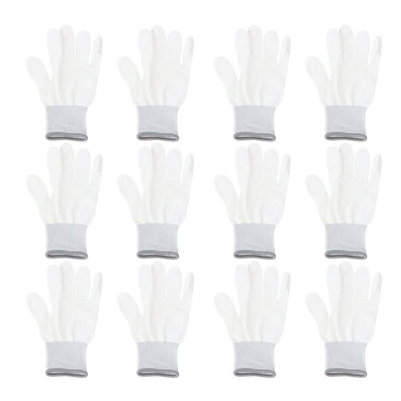 WHAMVOX 12 Pairs Anti-static Protective Gloves Unisex Fingerless Work