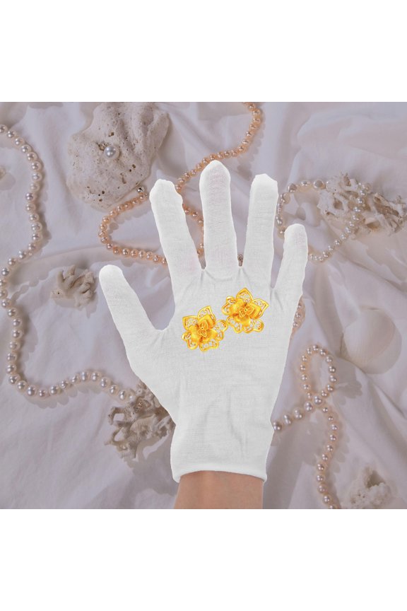 12 Pairs Of Cotton Gloves For Jewelry And Antique Handling Breathable Cotton Gloves Labor Protection Gloves Banquet Glove Jewelry Inspection Glove White Breathable Gloves