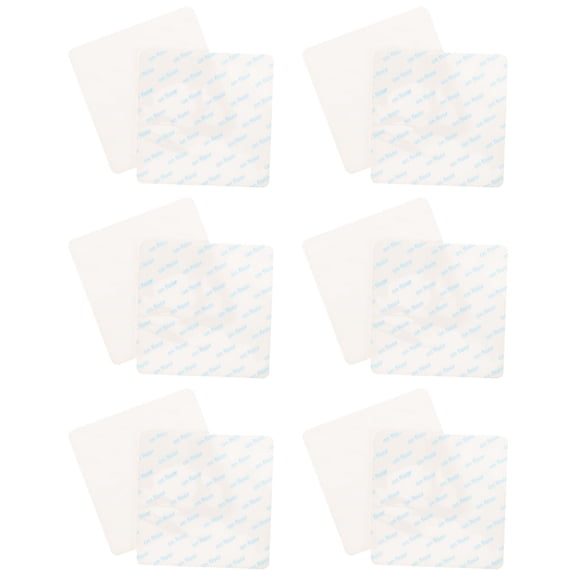 WHAMVOX 12 Pcs Carpet Stickers for Area Rugs Pads Gripper Skid Black