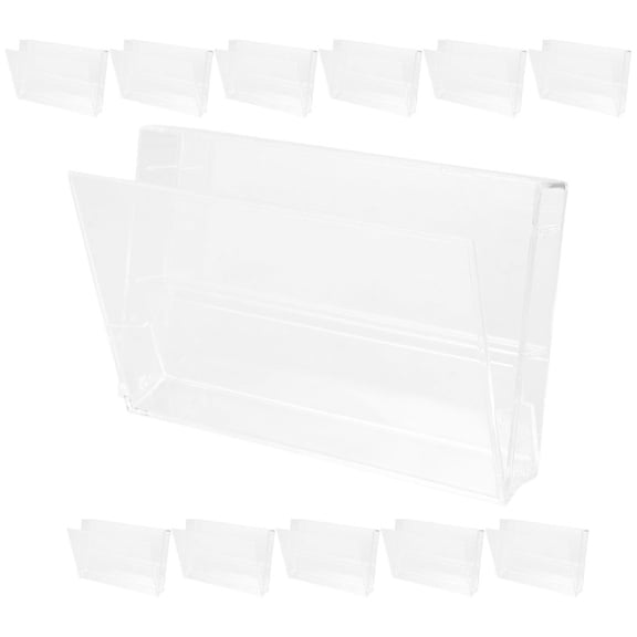 FESTFENDS Cassette Tape Storage Box Transparent 12Pcs 4.3x2.8x0.6in