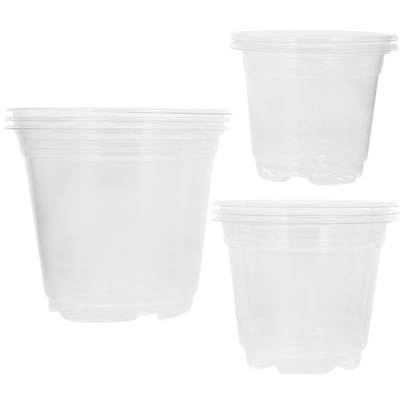 WHAMVOX  12 Pcs Clear Insulated and Breathable Flowerpot Set