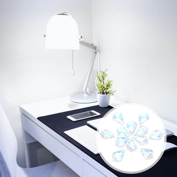 COMPUKAS Crystal Sun Catcher Pendant Maple Leaf 12Pcs 0.63X0.43In