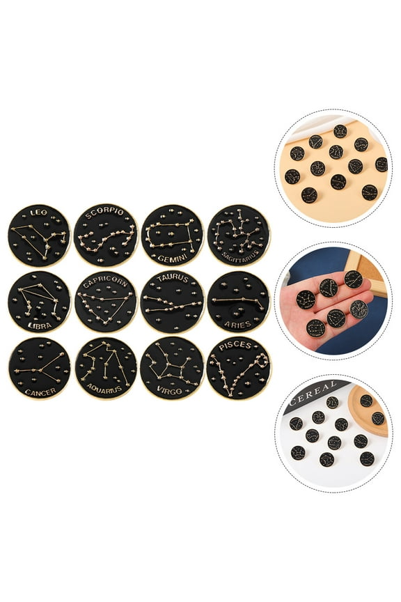 12 Pcs Lapel Pin Cute Pins for Backpacks Cool Enamel Cartoon Has Black