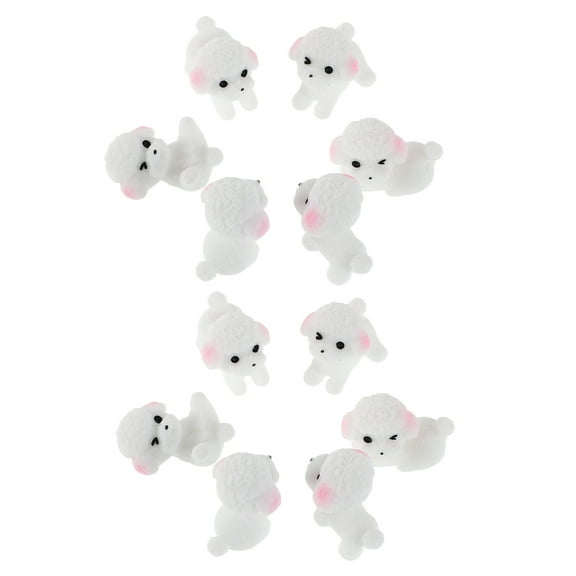 WHAMVOX 12 Pcs Mini Resin Dogs Figurines Miniature Puppy Statue Fairy Garden Animals For Fairy Gardens Miniature Moss Landscape Diy Terrarium Crafts Ornament