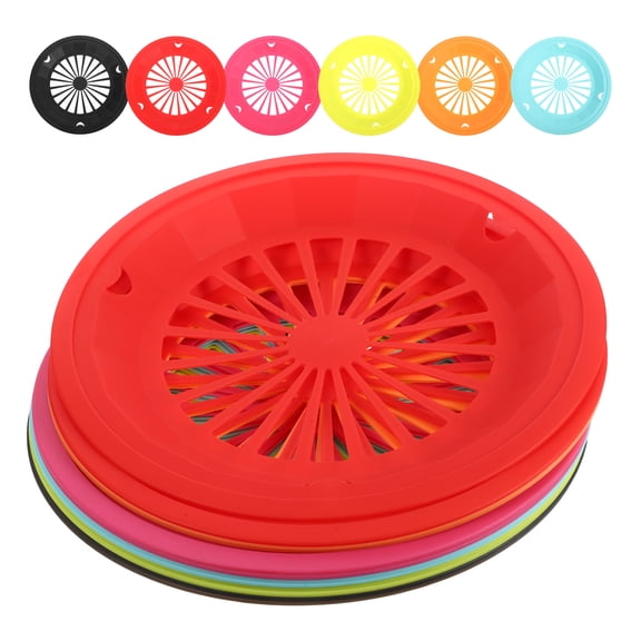 WHAMVOX 12 Pcs Plastic Drainage Plate Picnic Food Draining Tray Holder Dish Drainer