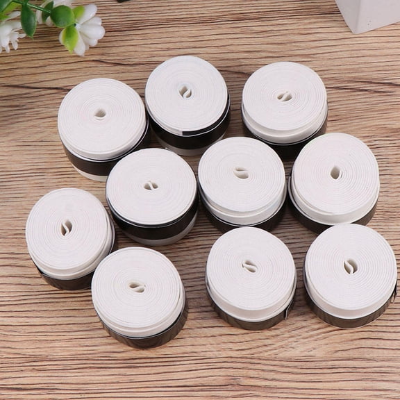 YSNOOWE 12Pcs Hands Pole Grip White PU Breathable Tennis Overgrips High Sweat Absorption