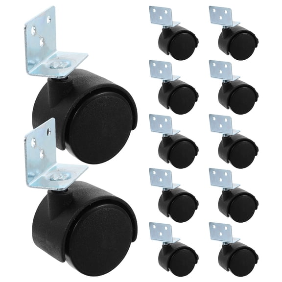 WHAMVOX 12 Pcs Side Mount Caster Wheels Mute Replacement Workbench Chairs Shopping