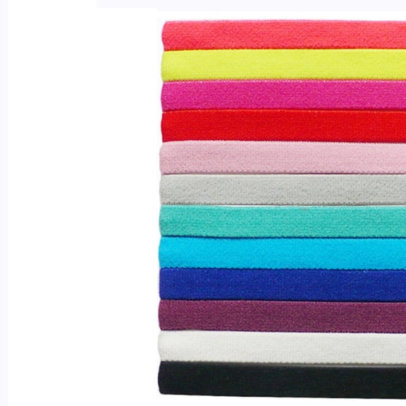 WHAMVOX 12-Pack Sports Headbands for Women, Candy Color Hair Accessories, Fitness & Workout Sweatbands,