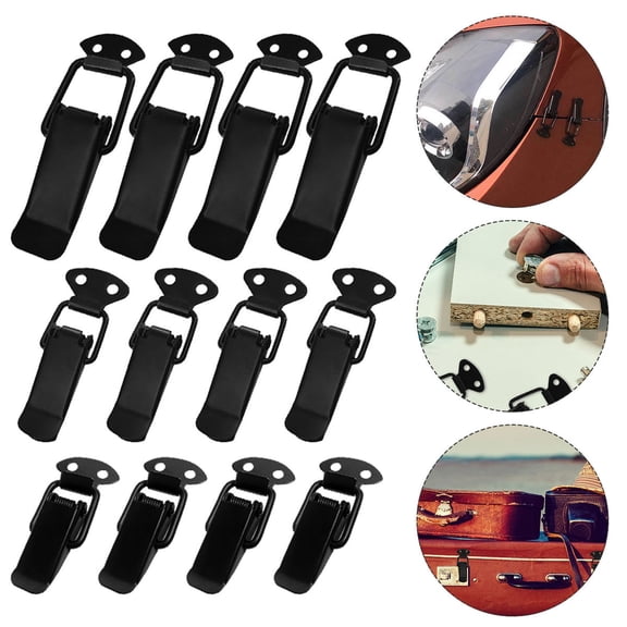 WHAMVOX  12 Pcs Spring Metal Luggage Buckle Box Latch Easy to Use