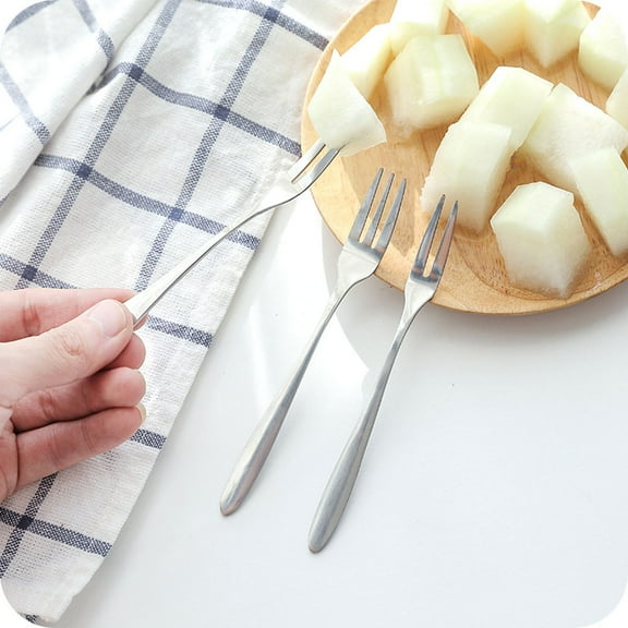 FESTFENDS Dessert Forks present Stainless Steel 12 Pcs Silver Three Tine Fork