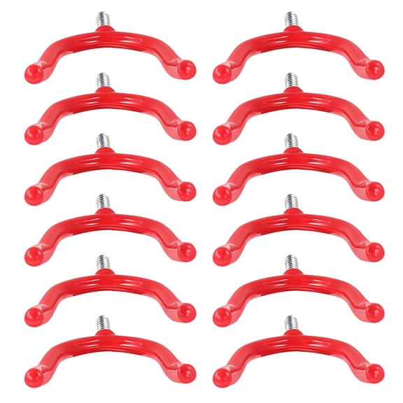 WHAMVOX 12-Pack Red Wall Hooks Multi-Purpose Organizer 9.5 x 6.5 x 0.6 cm and Easy to Install