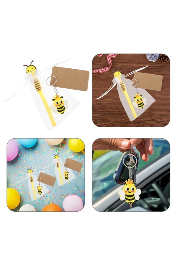 12 Sets Bee Party Favors Set Cute Bee Pens And Keychains For Kids Teachers Nurses And Colleagues For Baby Showers Birthday Parties And School