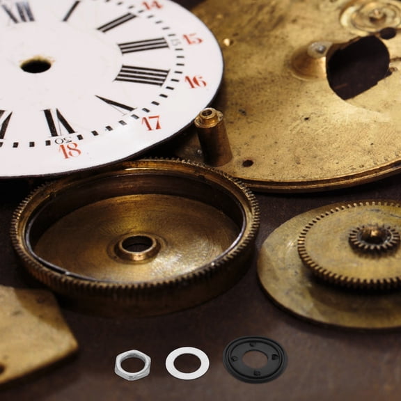 WHAMVOX  12 Sets Clock Movement Repair Replacement Kit Wall Mechanism Silver