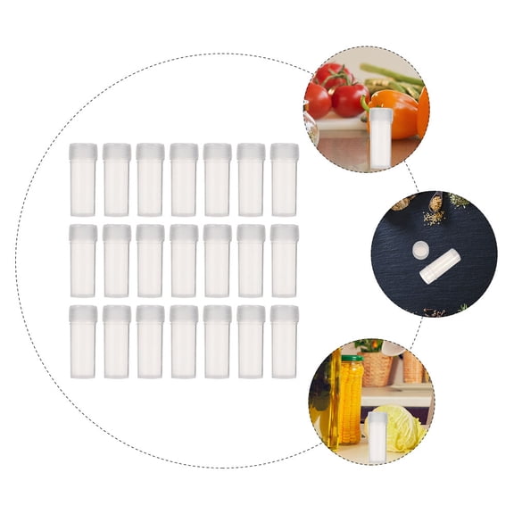 WHAMVOX 120 Pcs Plastic Vials Dispensing Bottle Storage Container Bottles