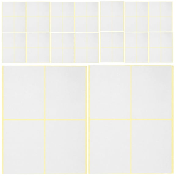 WHAMVOX 120 Pcs Removable Blank Sticky Labels Stickers Tag Travel White