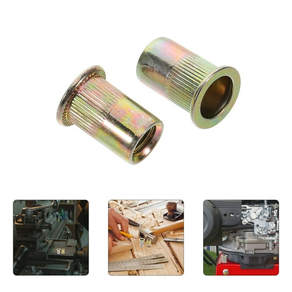 WHAMVOX 120pcs Rivet Nut Fasteners Sturdy Rivet Nuts Metal Rivet Nut Fastener Rivet Nut Tools Threaded Rivet Nuts Tool Stainless Steel Rivet Nuts