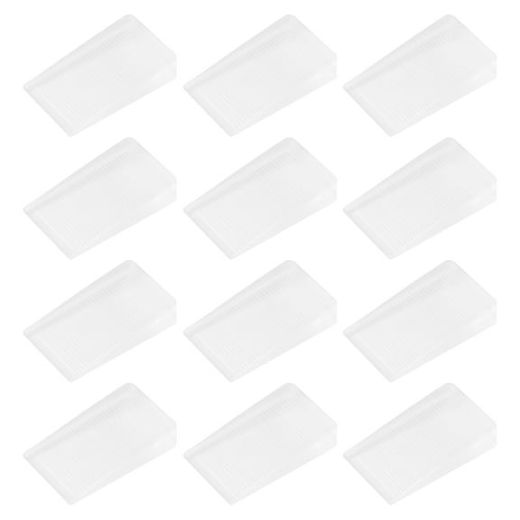 WHAMVOX 12PCS Furniture Leveling Shims Clear Toilet Door Plastic Table Shims for Leveling Stackable Furniture Wedges Level Wedges for Furniture