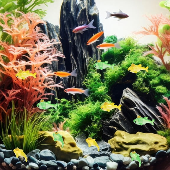 WHAMVOX 12Pcs Aquarium Shark Decor Resin Small Figurines for Unique Indoor Decorations