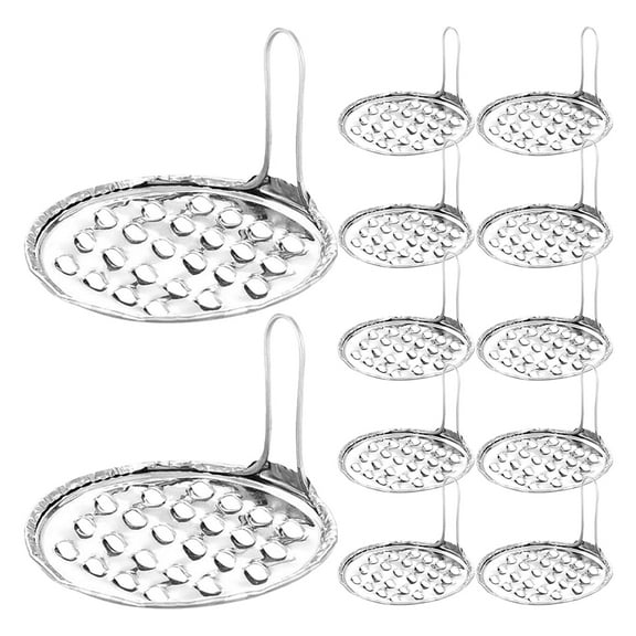 WHAMVOX 12Pcs Jelly Scraping Scraper Stainless Steel Cold Noodle Snack Tools Household Manual Fruit Scraper Maker Noodle Dumpling Maker Cheese Butter Grater Kitchen Tools Silver