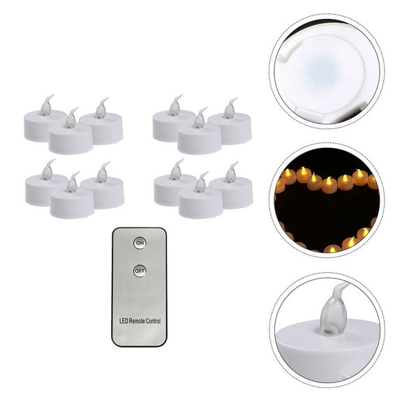 WHAMVOX 12Pcs Led Candle Lamp White Floating Led Candles For Party Christmas Energy Saving