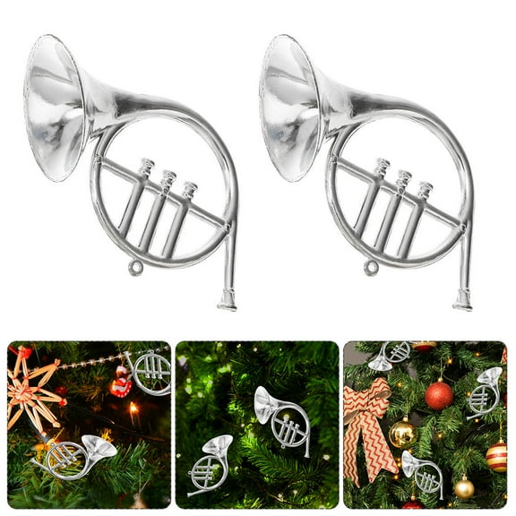 WHAMVOX 12Pcs Plastic Instrument Ornaments Music Themed Christmas Ornaments For Window and Door Adornment