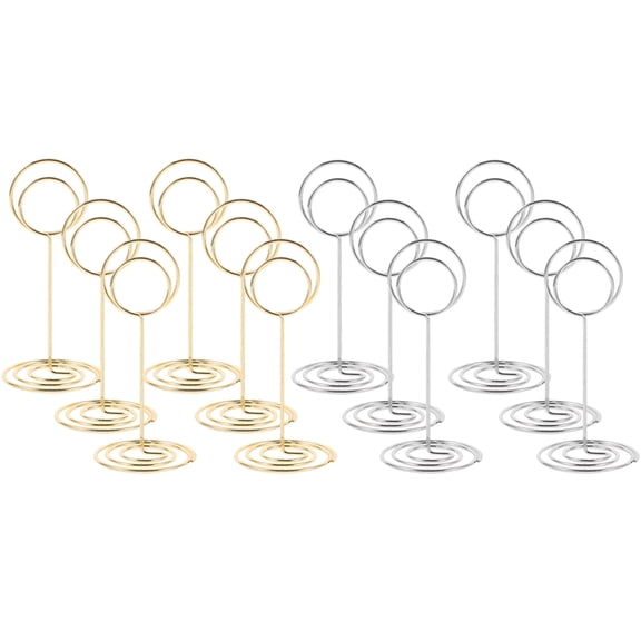 WHAMVOX 12Pcs Table Number Holders Place Card Holders Photo Holder For Party Centerpieces
