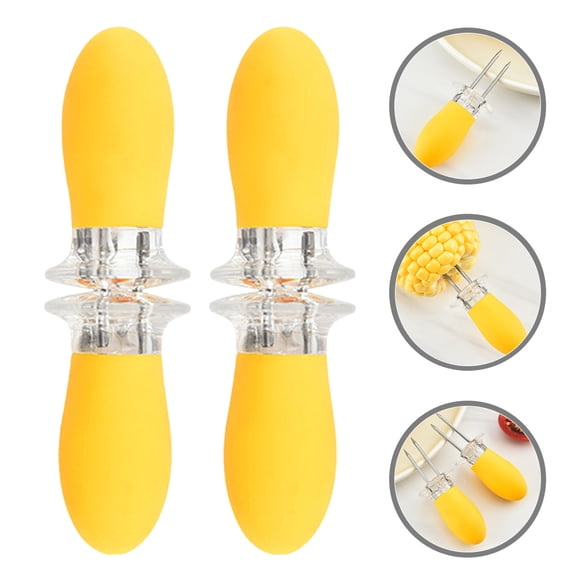 WHAMVOX 12pcs Convenient Barbecue Fork Multi-use Small Corn Holder Compact Corn Forks Reusable Corn Fork Small Corn Fork