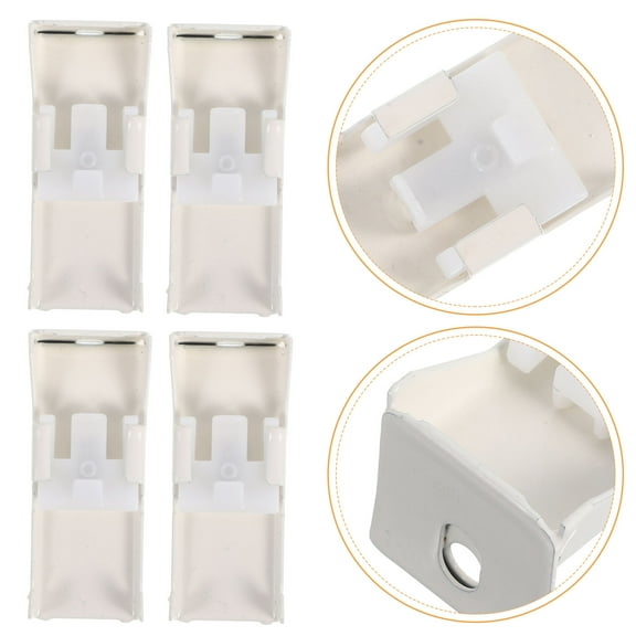 WHAMVOX 12pcs Curtain Track Mounting Brackets Iron For Curtain Tracks Firm And Dependable Ceiling Mounted Curtain Track Brackets Accessories