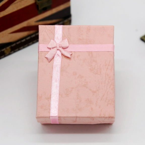 WHAMVOX 12pcs Elegant Luxury Rectangular Bow Necklace Gift Boxes For Jewelery Presentation