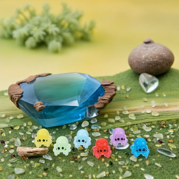 WHAMVOX 12pcs Glow In The Dark Mini Resin Spiders Diy Micro Landscape Accessories Night Light Spider Decorations For Home Garden Halloween