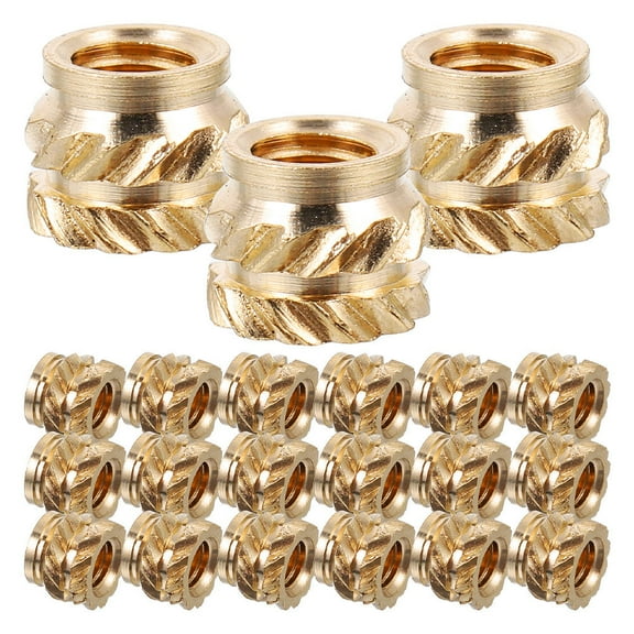 WHAMVOX 130pcs Brass Threaded Inserts Plastic Heat Set Insert Embedment Nut Knurled Insert Nuts 3d Printing Female Threaded Inserts