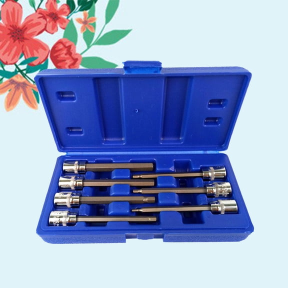 ROMANSENTIAL 14 Pcs Extended Metric and Imperial Sockets Assorted Color for Vehicle Maintenance and Repair