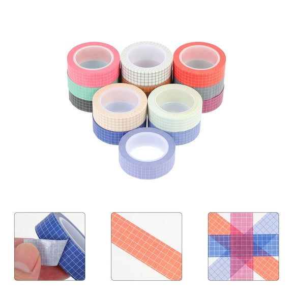 WHAMVOX 14 Rolls Colored Paper Pocket Decorative Tape Washi Masking Child