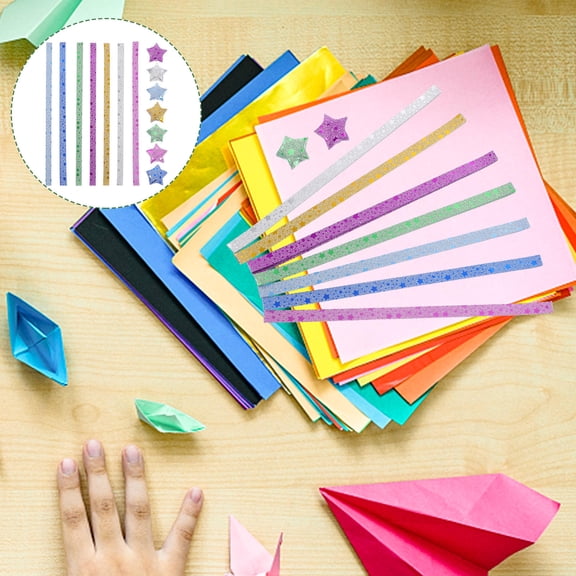 SEWCHICS Paper Star Strips Assorted Color 140Pcs