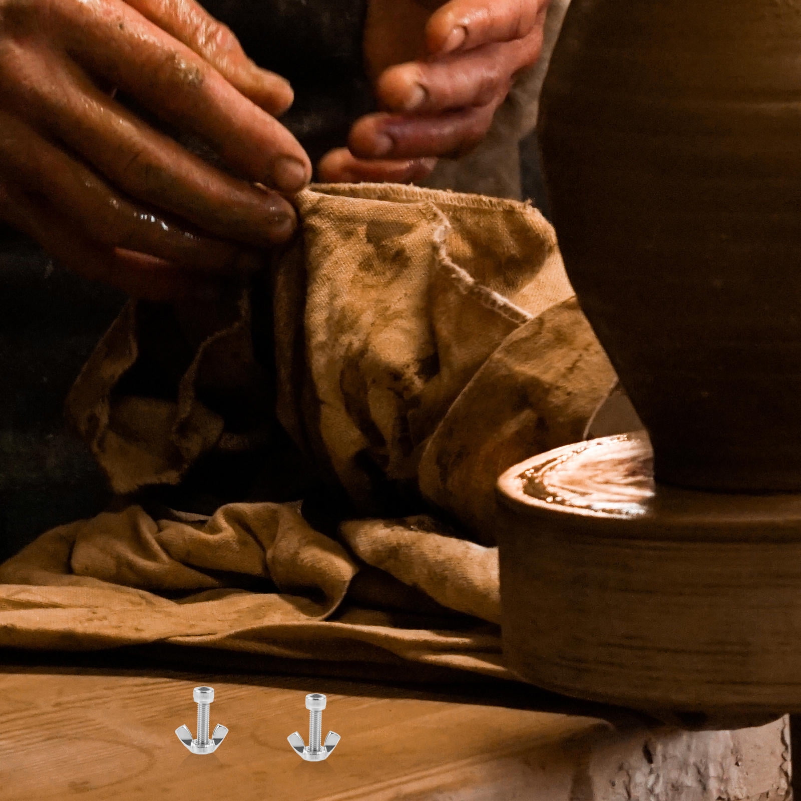 WHAMVOX 14pcs Pottery Wheel Bat Pins with Bolts and Wing Nuts Set Bat ...