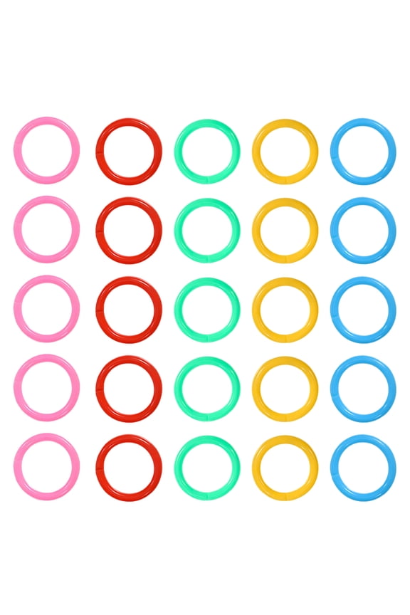 WHAMVOX 150-Pack Colorful Plastic Binder for Paper, Office, Book, Key , Loose Leaf Clips, Small for Index Cards