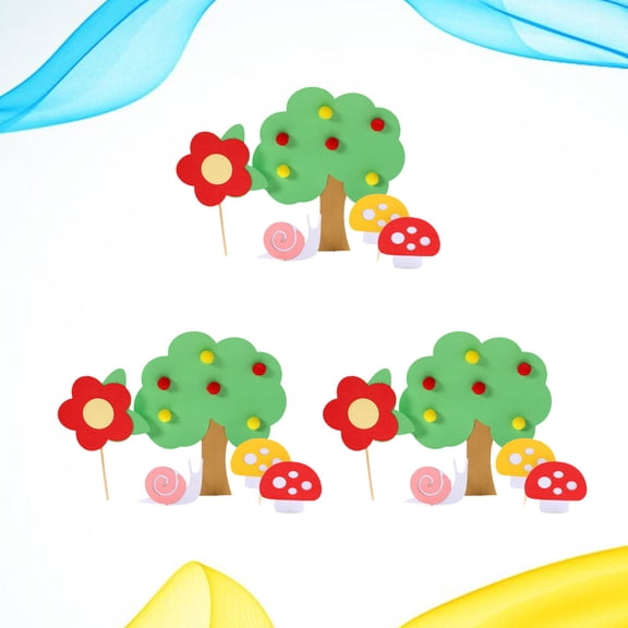 ROMANSENTIAL 15Pcs Fashion Cake Topper Assorted Color Creative Forest Animal Picks for Dessert