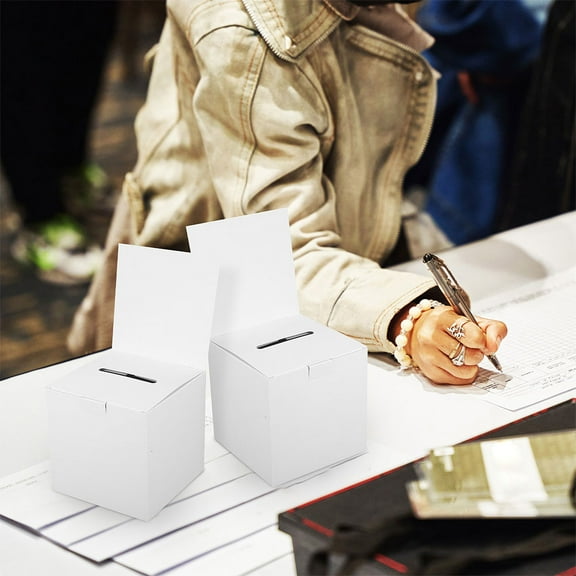 WHAMVOX 15Pcs Raffle Box Donation Box for Fundraising Multi-Functional Ballot Box for Parties Events and Celebrations Portable Paper Raffle Box Party Celebrate Box