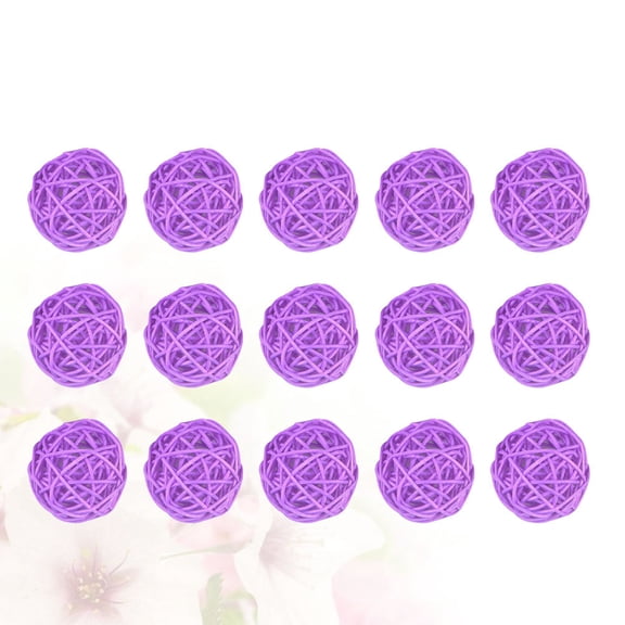 WHAMVOX 15Pcs Simple Style Rattan Balls For Home And Office