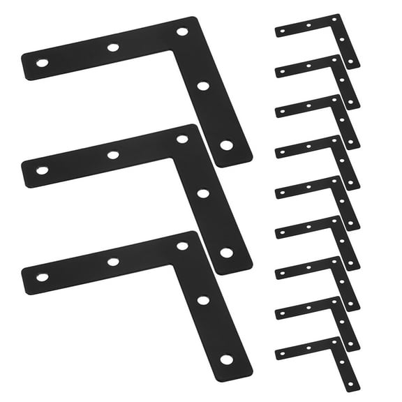 WHAMVOX 15pcs L Shaped Corner Brackets Heavy Duty 90 Degree Metal Braces For Wood Furniture Shelves Cabinets Desk Table Chair Wood Board Connectors
