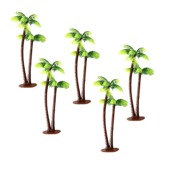 WHAMVOX 16 PCS Model Coconut Trees Park Street Diorama Scenery Layout Miniature Landscape Scenery (13cm)