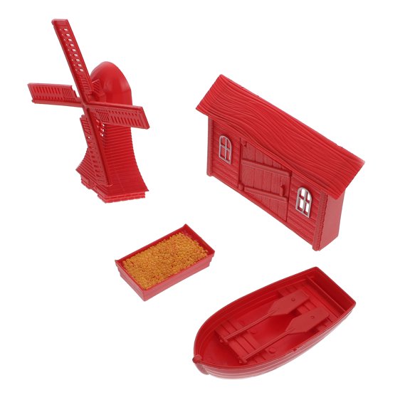 KHBUAB 16Pcs Dollhouse Farm Decor Simulation Farm Model PVC Red Realistic Shape for Decoration