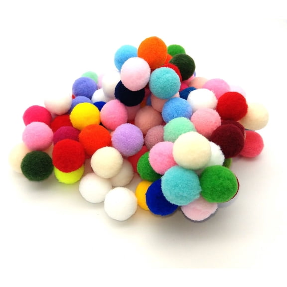 WHAMVOX 160-Piece Mini Pom Poms Dacron for Crafts, Projects, Kids, Kindergarten Decorations and Art Supplies
