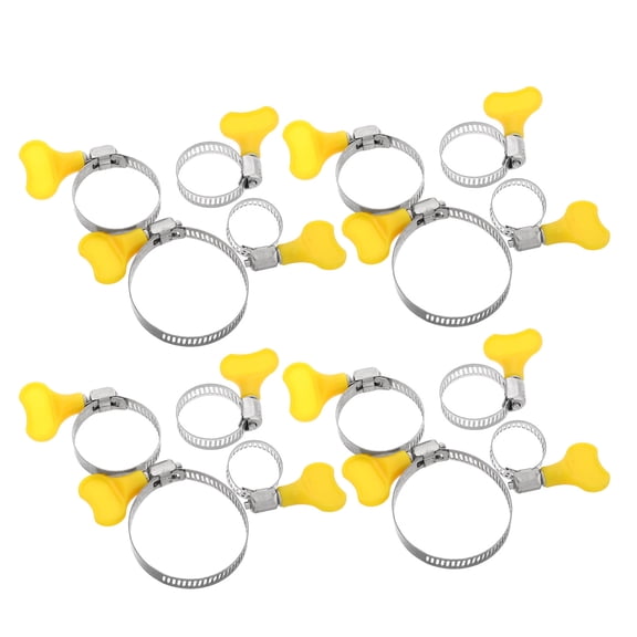 WHAMVOX 16Pcs Thumb Screw Key Type Hose Clip for Garden Hose Repair Kit 1.26X1.26X0.31in