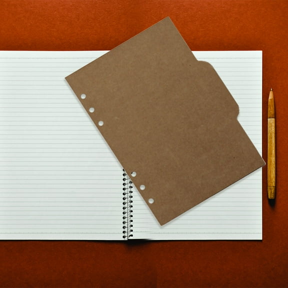 WHAMVOX 18 Pcs Paper Index Dividers Planner Inserts Book Accessories Student Khaki