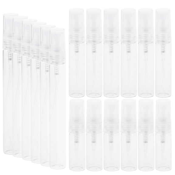 WHAMVOX  18 Pcs Press Bottle Pump Dispenser Portable Travel Perfume Spray Transparent