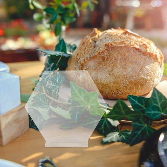 WHAMVOX 18 Set Clear Acrylic Place Cards with Stand Small Clear Acrylic Seating Chart Cards for Wedding Table Numbers